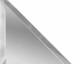 Треугольная зеркальная серебряная плитка с фацетом 10 мм (ТЗС1-12) 12x12 от ДСТ (Россия)