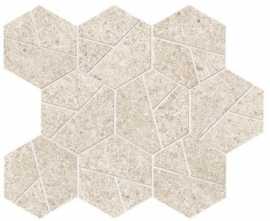 Мозаика Boost Stone White Mosaico Hex (A67I) 25x28.5 от Atlas Concorde (Италия)